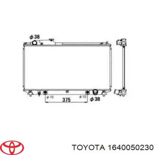 Do koszyka 1640050230 Toyota Chłodnica silnika