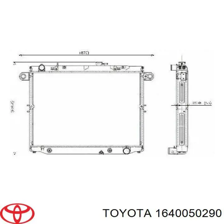 Do koszyka 1640050290 Toyota Chłodnica silnika