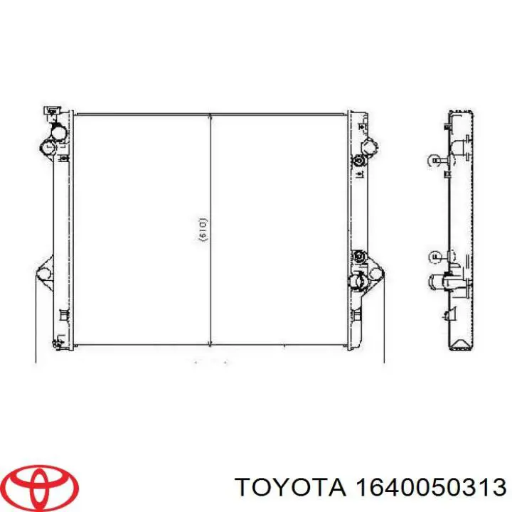 Chłodnica silnika 1640050313 Toyota