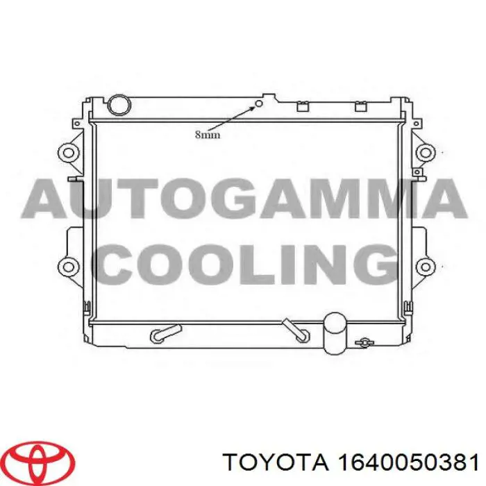 1640050381 Toyota Chłodnica silnika