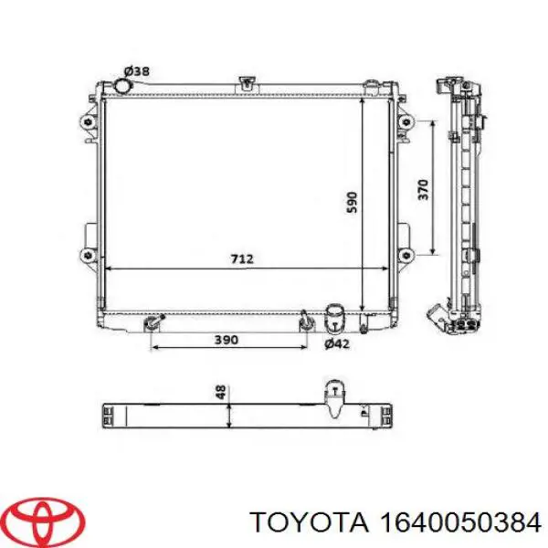 Chłodnica silnika Toyota 1640050384 cena, od 89,48 USD