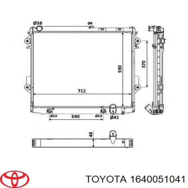 1640051041 Toyota Chłodnica silnika