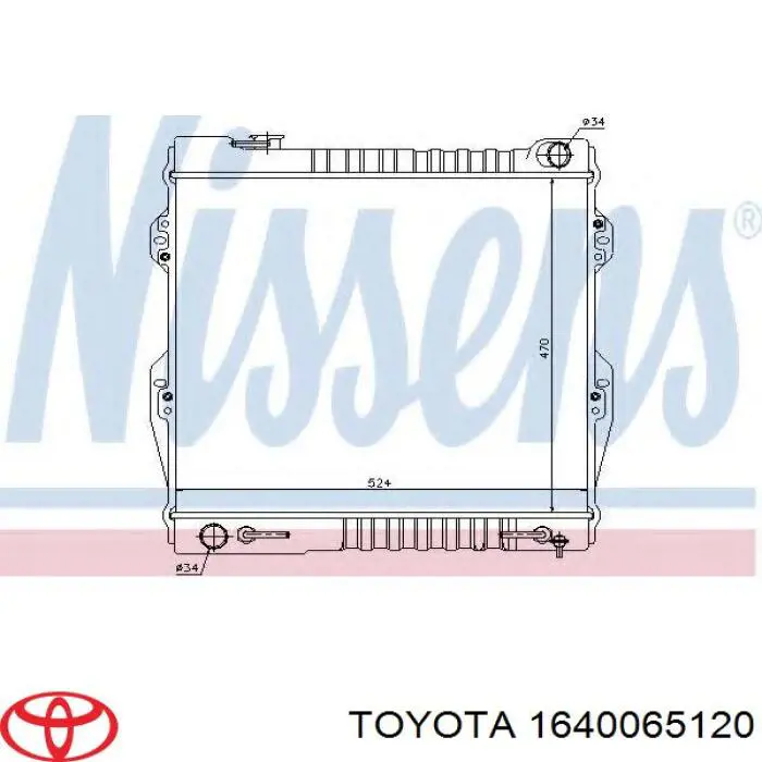 Do koszyka 1640065120 Toyota Chłodnica silnika