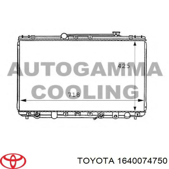 Chłodnica silnika Toyota 1640074750 cena, od 725,29 USD