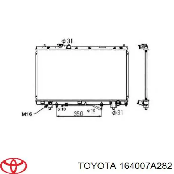 164007A282 Toyota Chłodnica silnika