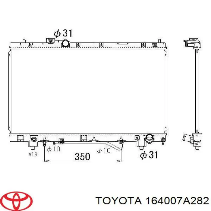 Chłodnica silnika Toyota 164007A282 cena, od 65,18 USD