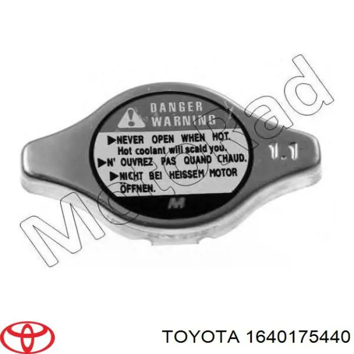 Pokrywa (korek) chłodnicy Toyota 1640175440 cena, od 7,60 USD