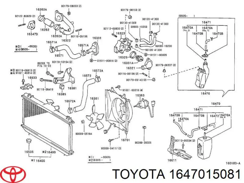 Zbiorniczek wyrównawczy układu chłodzenia Toyota Corolla liftback (E10) (1992 - 1997) cena, od 22,30 USD