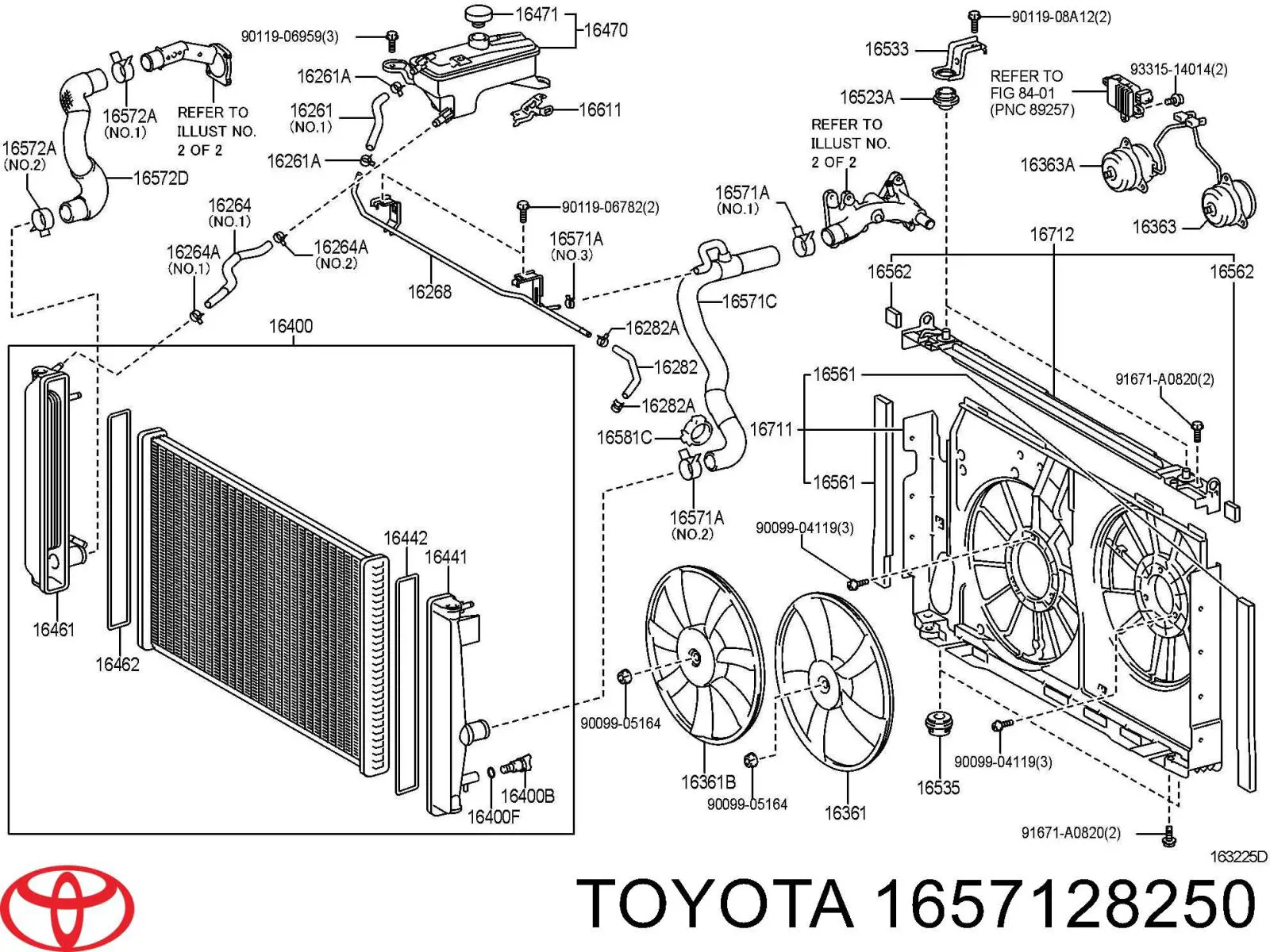 1657128250 Toyota Przewód (króciec) chłodnicy górny