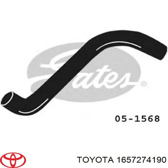 1657274190 Toyota Przewód (króciec) chłodnicy dolny