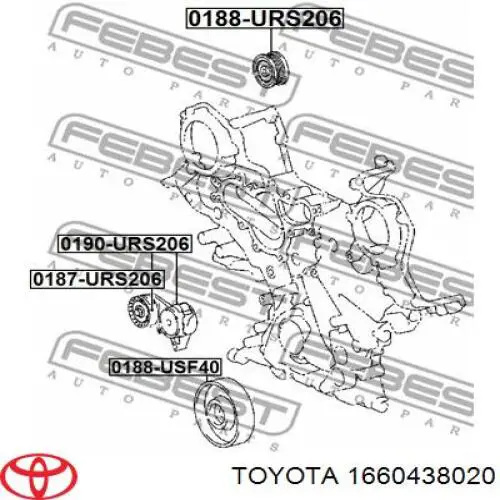 Rolka prowadząca, kierunkowa paska napędowego Toyota 1660438020 cena, od 44,27 USD