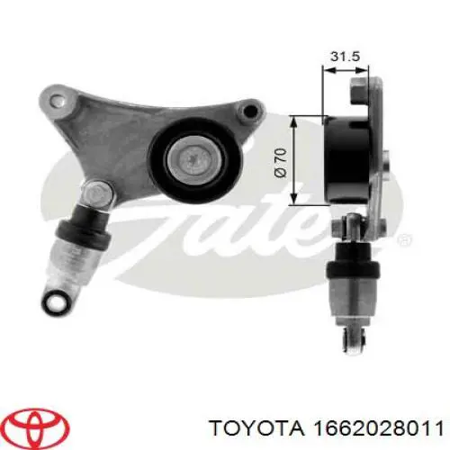 Napinacz paska napędowego Toyota 1662028011 cena, od 148,81 USD