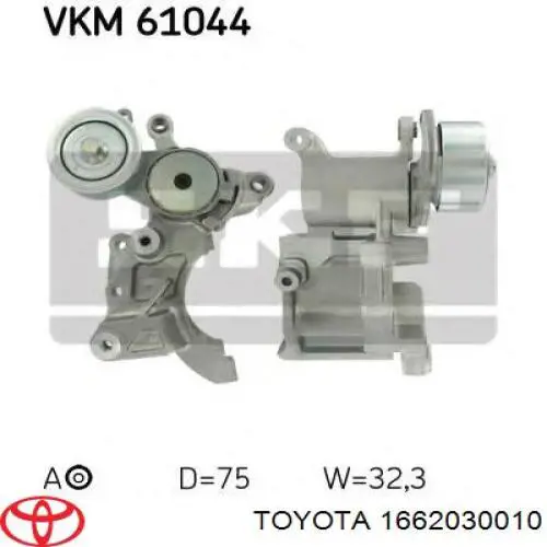 Do koszyka 1662030010 Toyota Napinacz paska napędowego