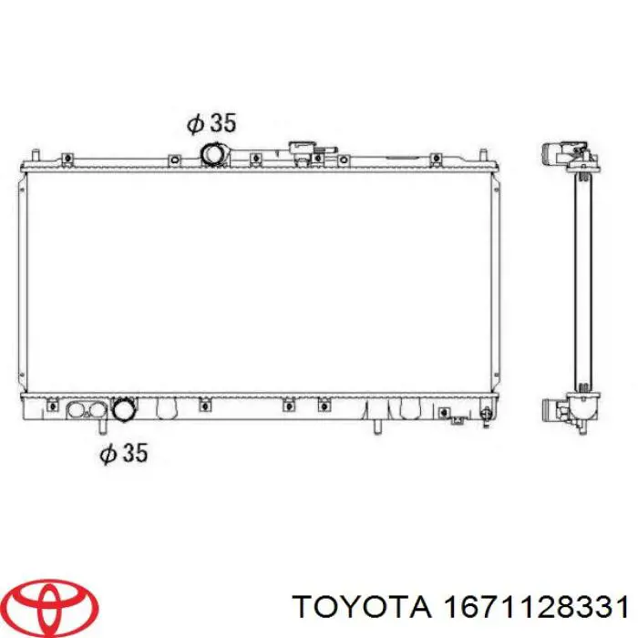 Dyfuzor chłodnicy Toyota 1671128331 cena, od 203,24 USD