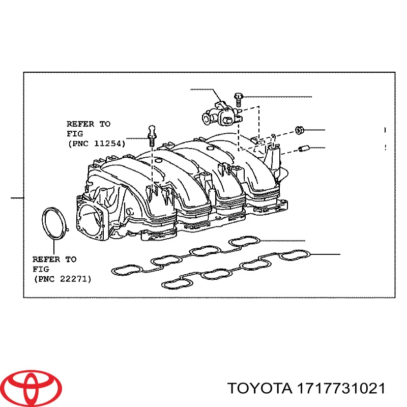 1717731021 Toyota uszczelka kolektora ssącego dolna