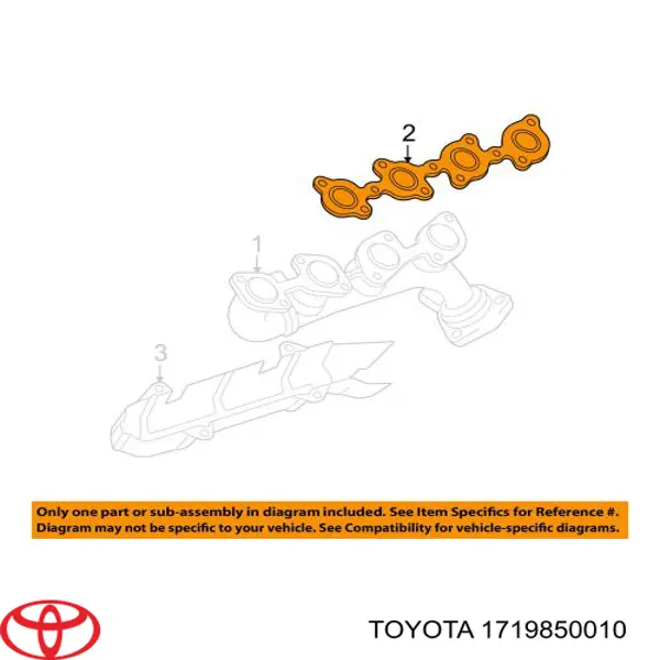 1719850010 Toyota Uszczelka kolektora wydechowego lewa