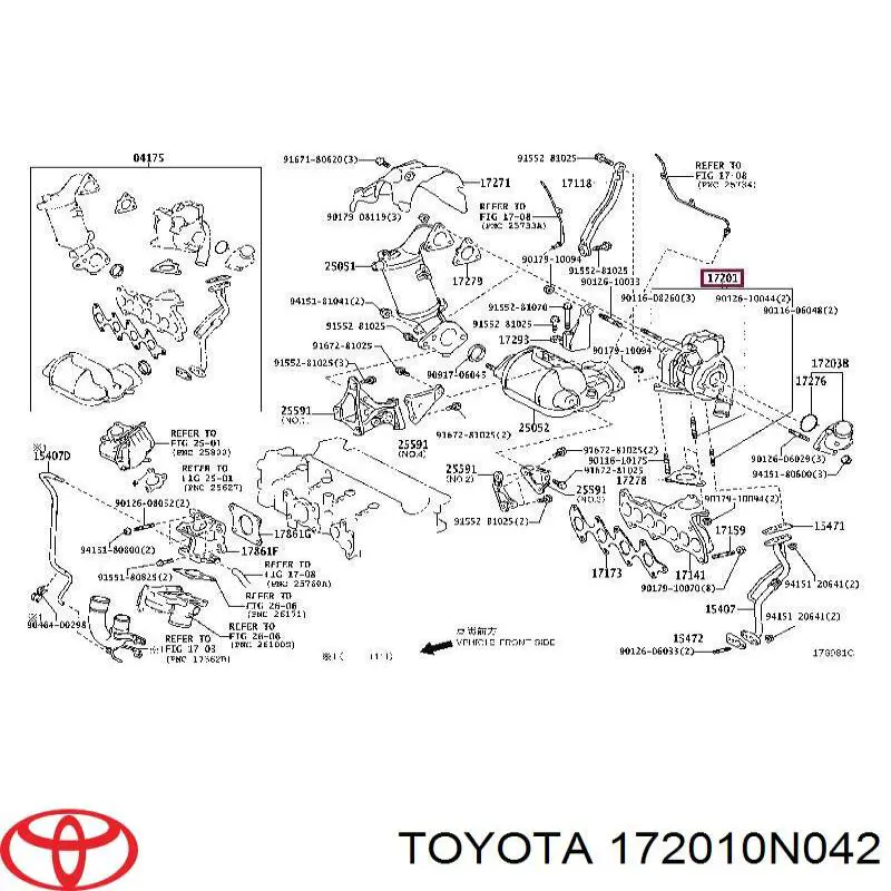 Turbina Toyota 172010N042 cena, od 439,26 USD