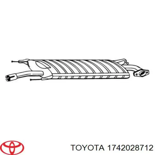 Do koszyka 1742028712 Toyota Tłumik, środkowa część