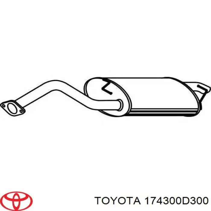 Tłumik, tylna część Toyota 174300D300 cena, od 101,74 USD