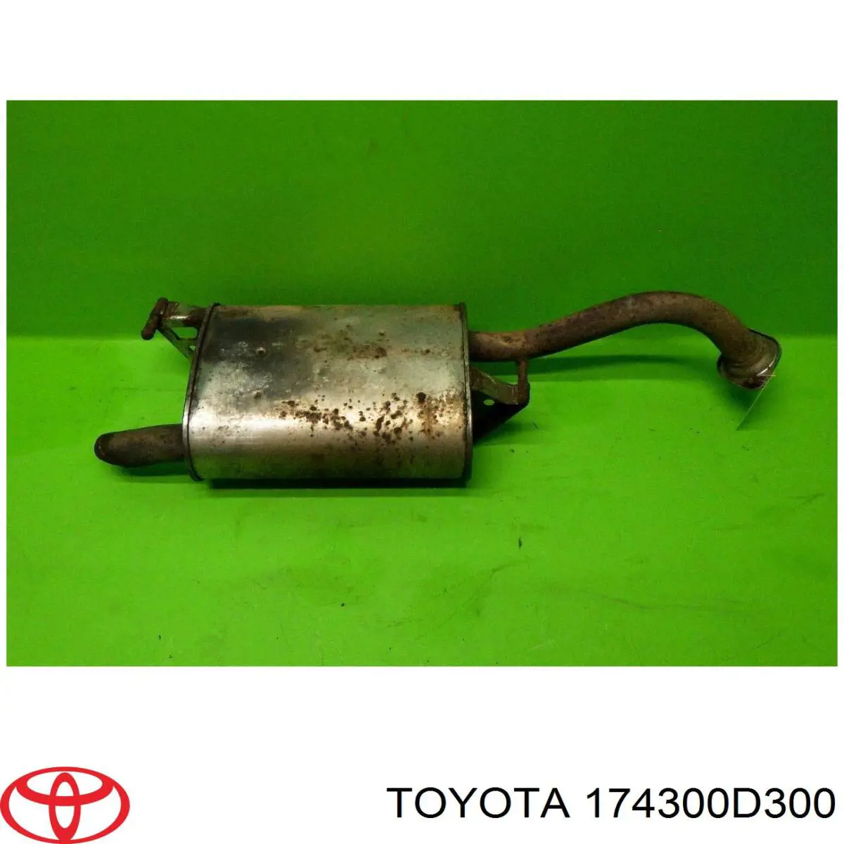 Do koszyka 174300D300 Toyota Tłumik, tylna część