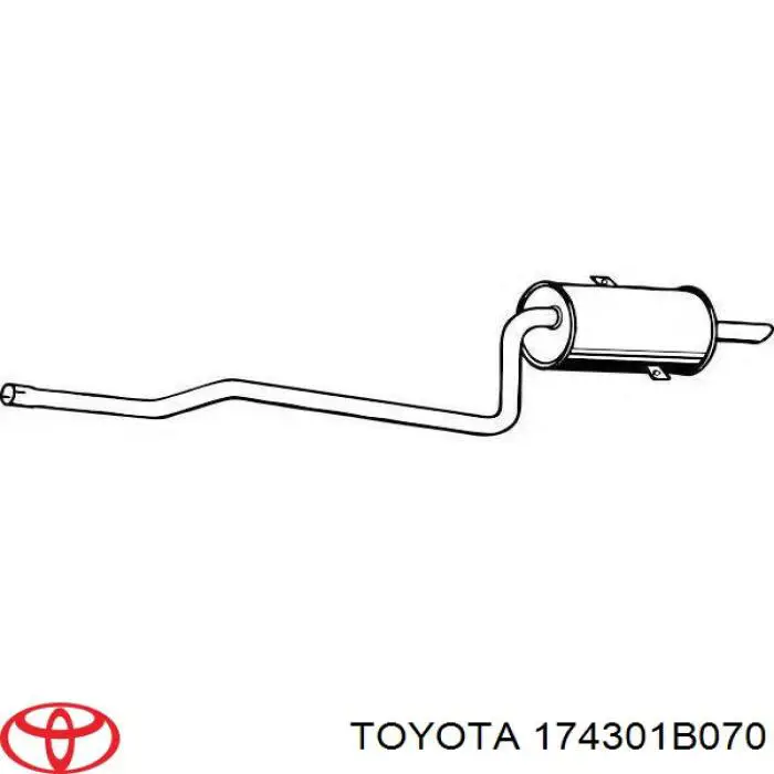 Tłumik, tylna część 174301B070 Toyota