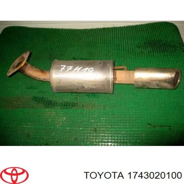 Do koszyka 1743020100 Toyota Tłumik, tylna część