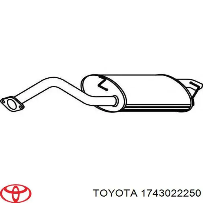 1743022250 Toyota Tłumik, tylna część