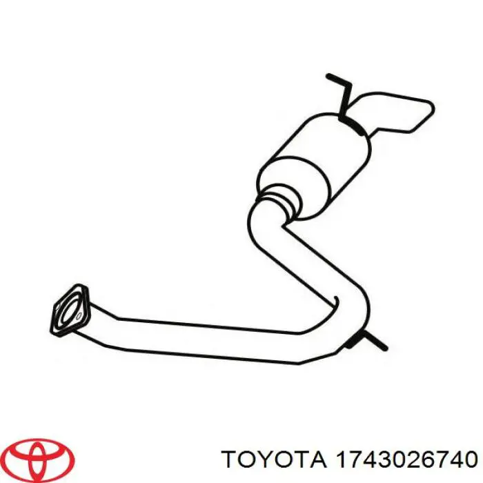 1743026740 Toyota Tłumik, tylna część