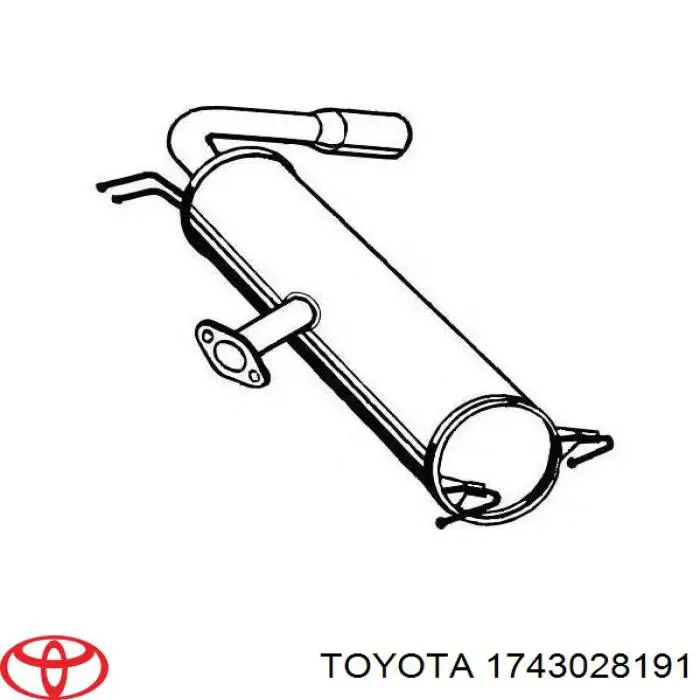 Tłumik, tylna część Toyota 1743028191 cena, od 124,43 USD