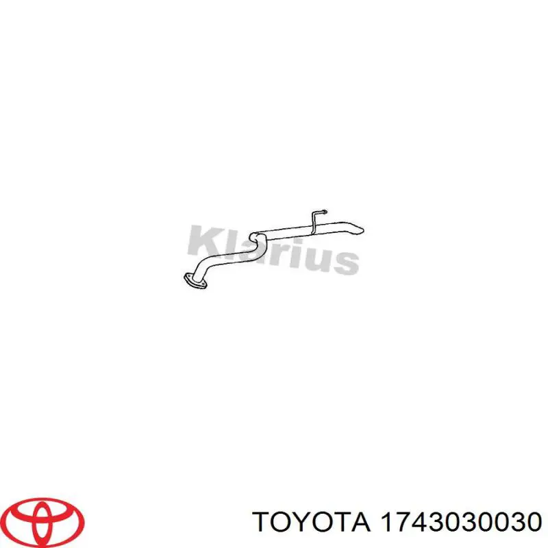 Tłumik, tylna część Toyota 1743030030 cena, od 40,66 USD
