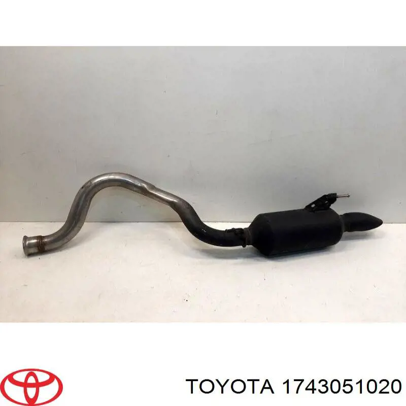 Do koszyka 1743051010 Toyota Tłumik, tylna część