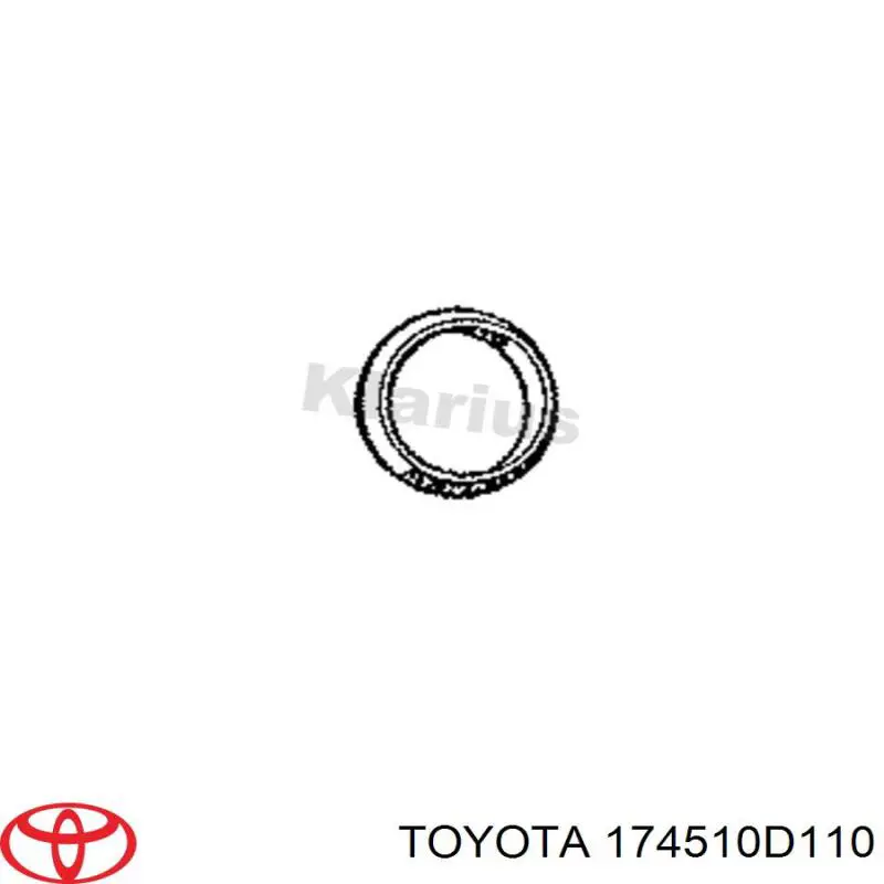 Do koszyka 174510D111 Toyota Uszczelka tłumika montażowa