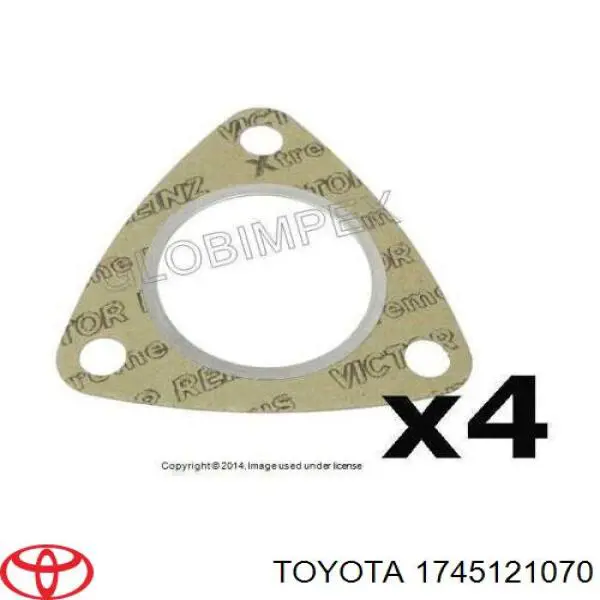 Do koszyka 1745121070 Toyota Uszczelka rury odbiornika tłumika