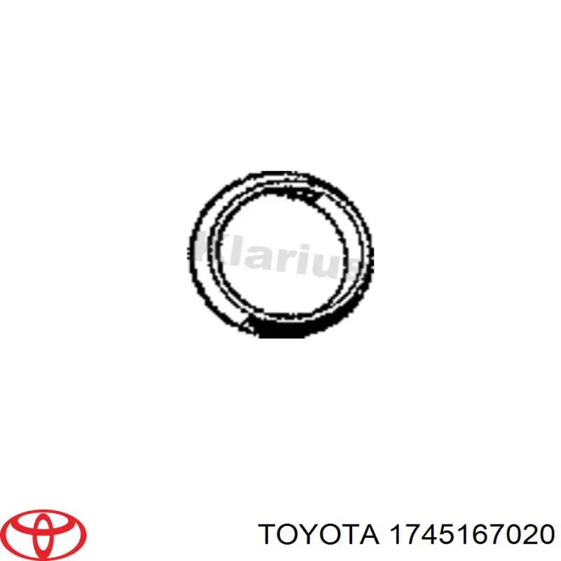 Pierścień kolektora wydechowego Toyota 1745167020 cena, od 13,98 USD