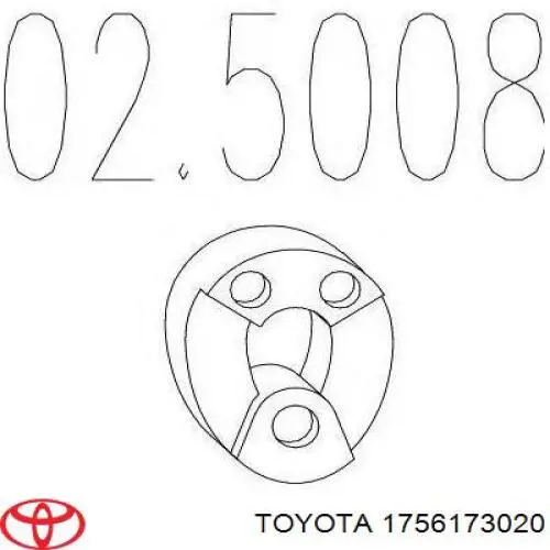Do koszyka 1756174110 Toyota Poduszka mocowania tłumika