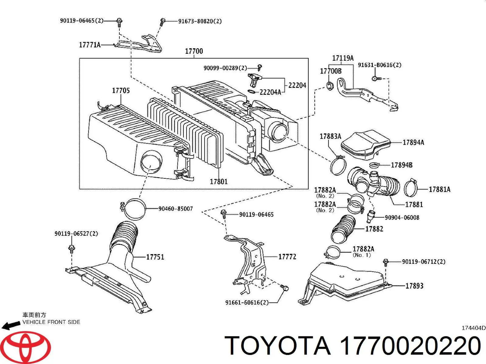 Obudowa filtra powietrza do Lexus RX 300/330/350/400H U3