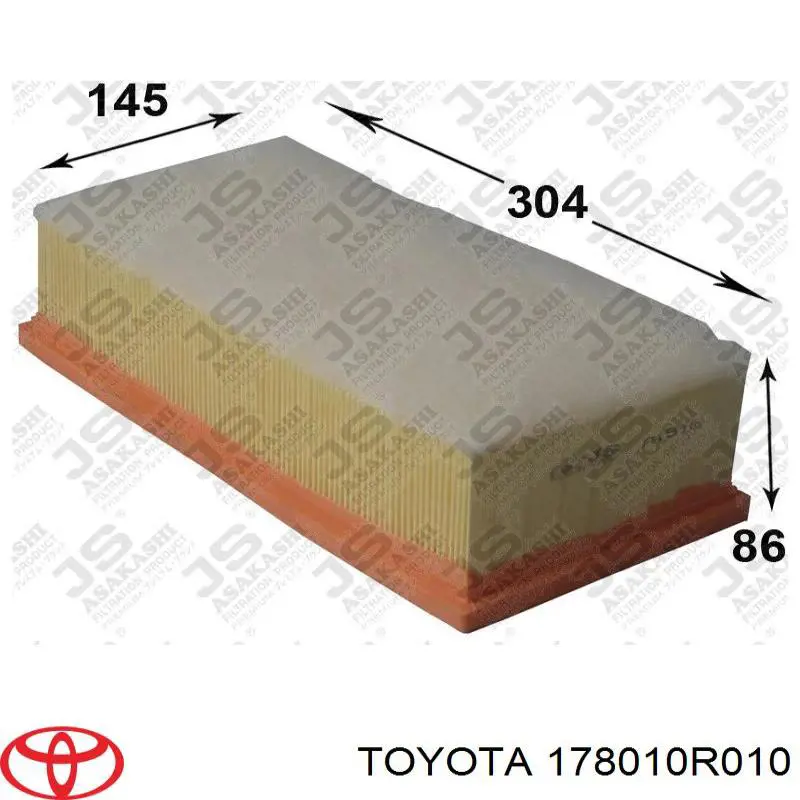 Filtr powietrza Toyota 178010R010 cena, od 18,59 USD