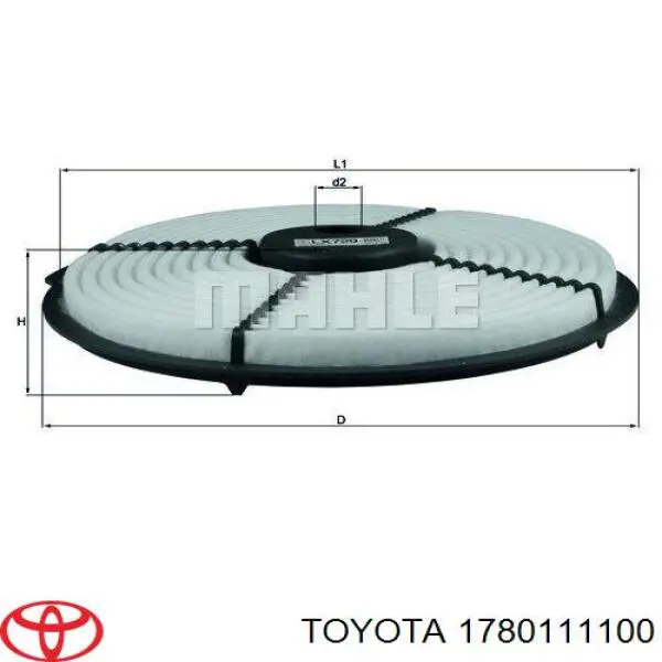 Do koszyka 1780111100 Toyota Filtr powietrza