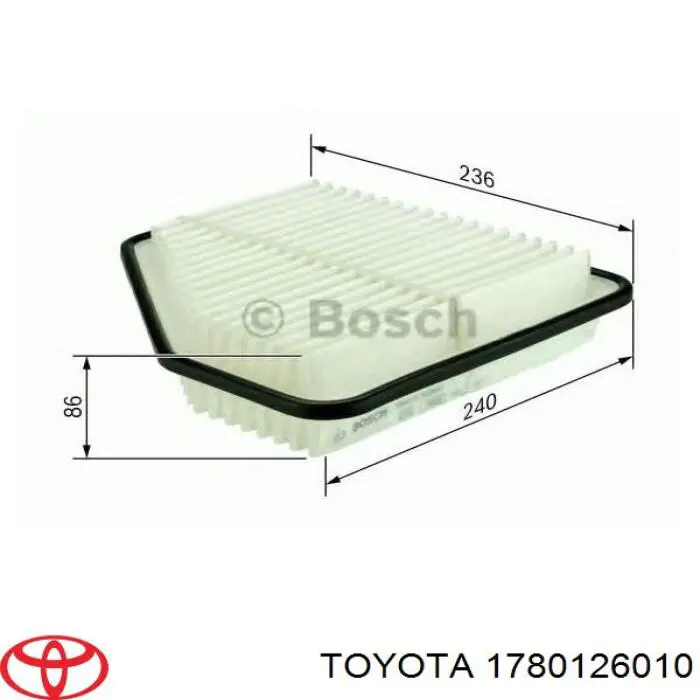 Do koszyka 1780126010 Toyota Filtr powietrza