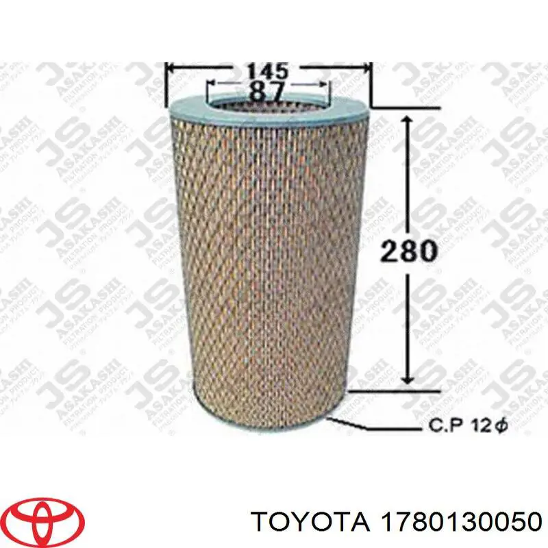 Do koszyka 1780130050 Toyota Filtr powietrza