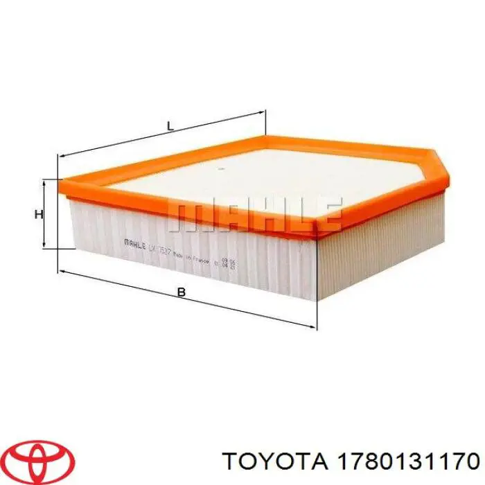 Filtr powietrza Toyota 1780131170 cena, od 15,88 USD