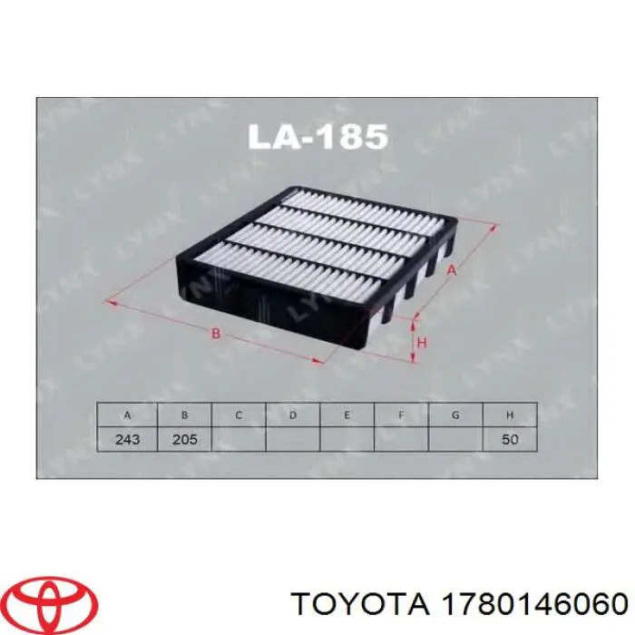 1780146060 Toyota Filtr powietrza