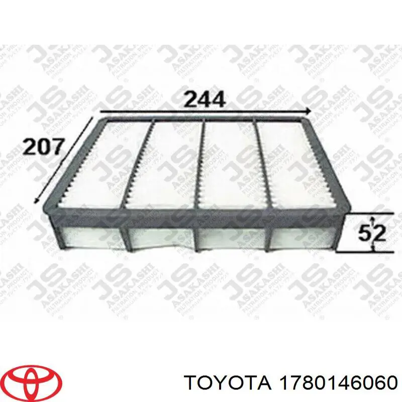 Filtr powietrza Toyota 1780146060 cena, od 9,93 USD