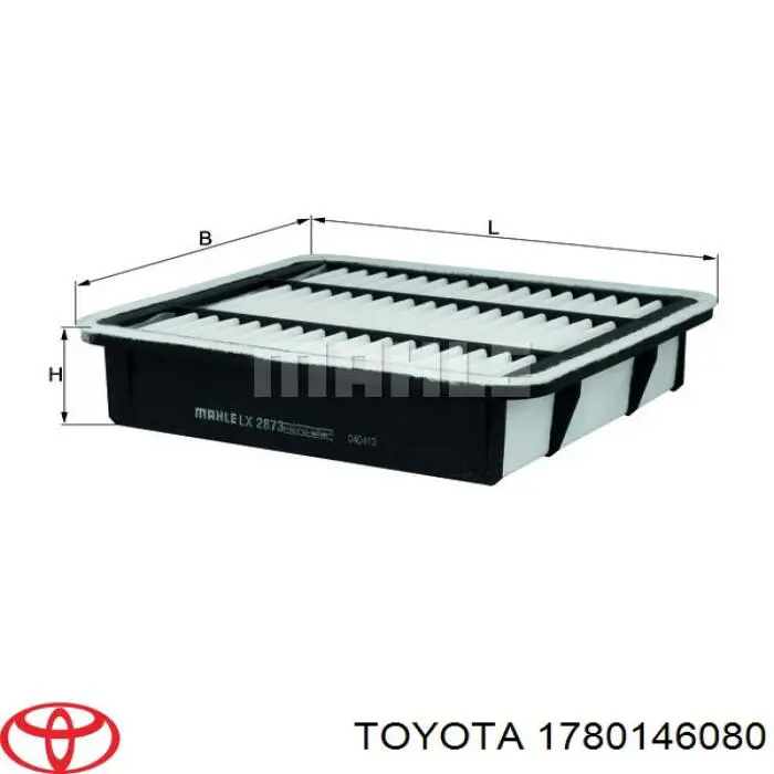 Do koszyka 1780146080 Toyota Filtr powietrza