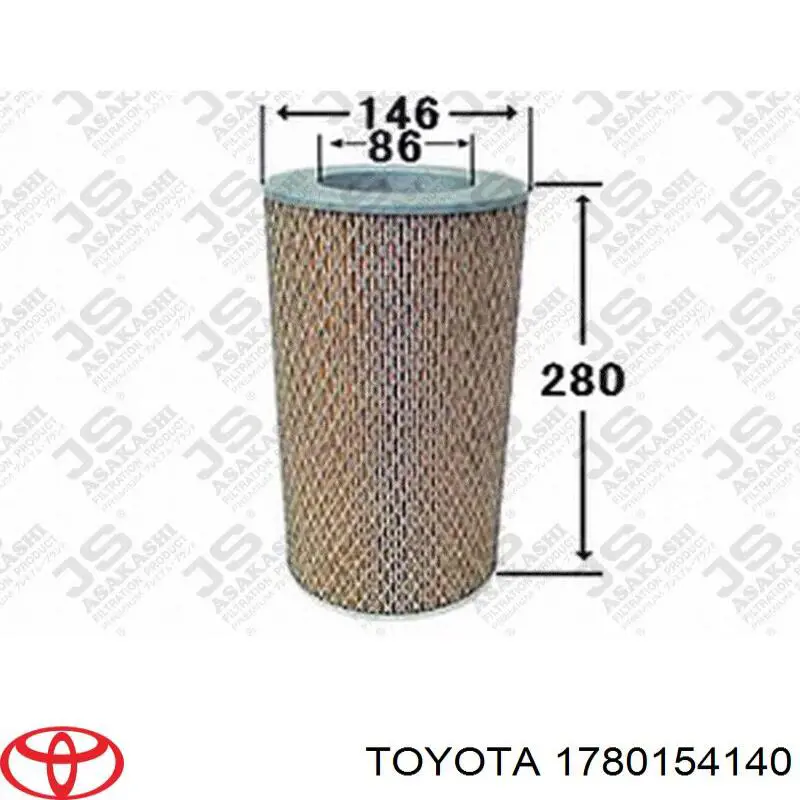 Filtr powietrza Toyota 1780154140 cena, od 15,50 USD