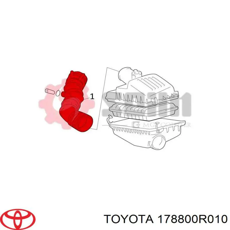 Do koszyka 178800R010 Toyota Króciec powietrza