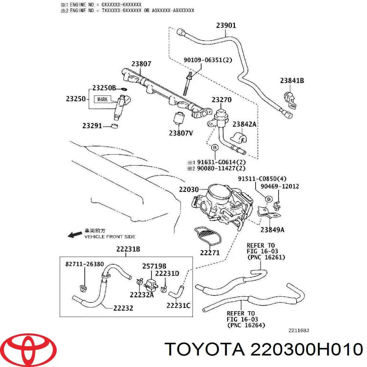 Przepustnica, komplet Toyota 220300H010 cena, od 2661,92 USD