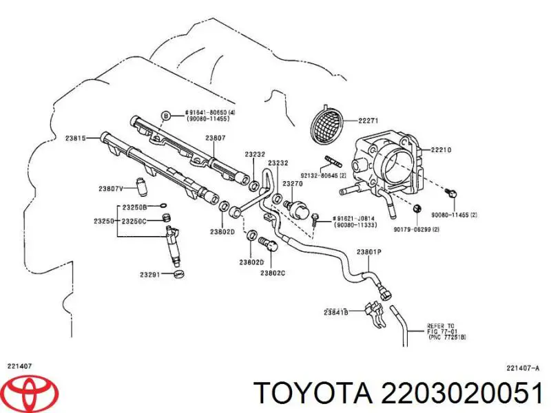 Przepustnica, komplet do Toyota Camry V V30