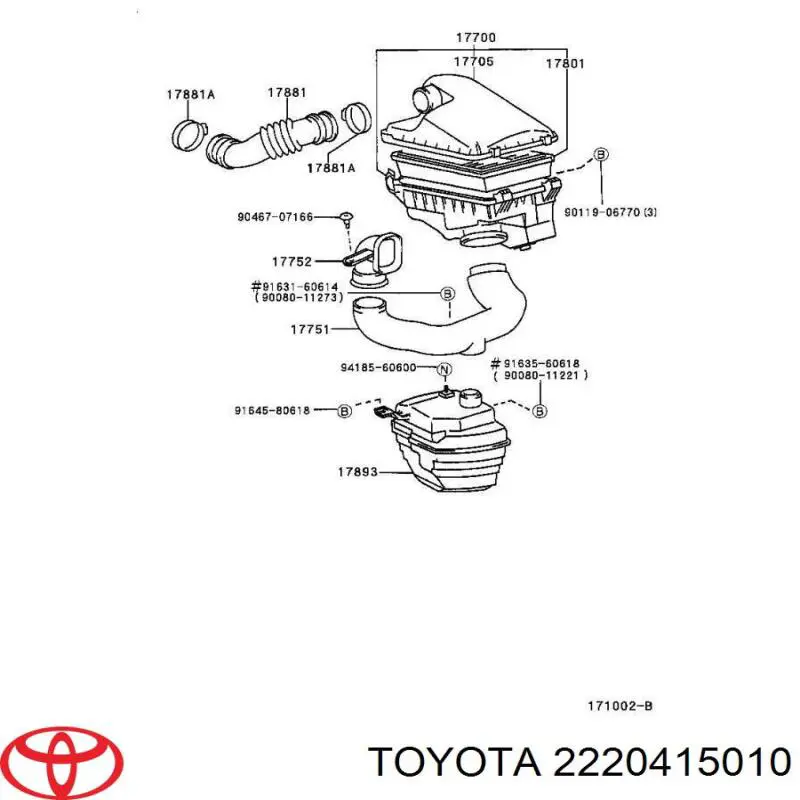 Czujnik przepływu powietrza, przepływomierz powietrza M.A.F. Toyota 2220415010 cena, od 67,76 USD