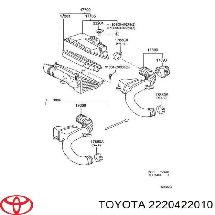 Czujnik przepływu powietrza, przepływomierz powietrza M.A.F. Toyota 2220422010 cena, od 50,82 USD